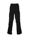 Lens Wappen Nylon Cargo Straight Pants Black - CP COMPANY - BALAAN 2