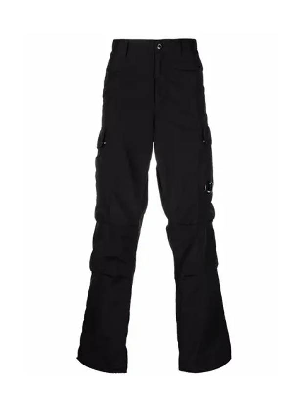 Lens Wappen Nylon Cargo Straight Pants Black - CP COMPANY - BALAAN 2