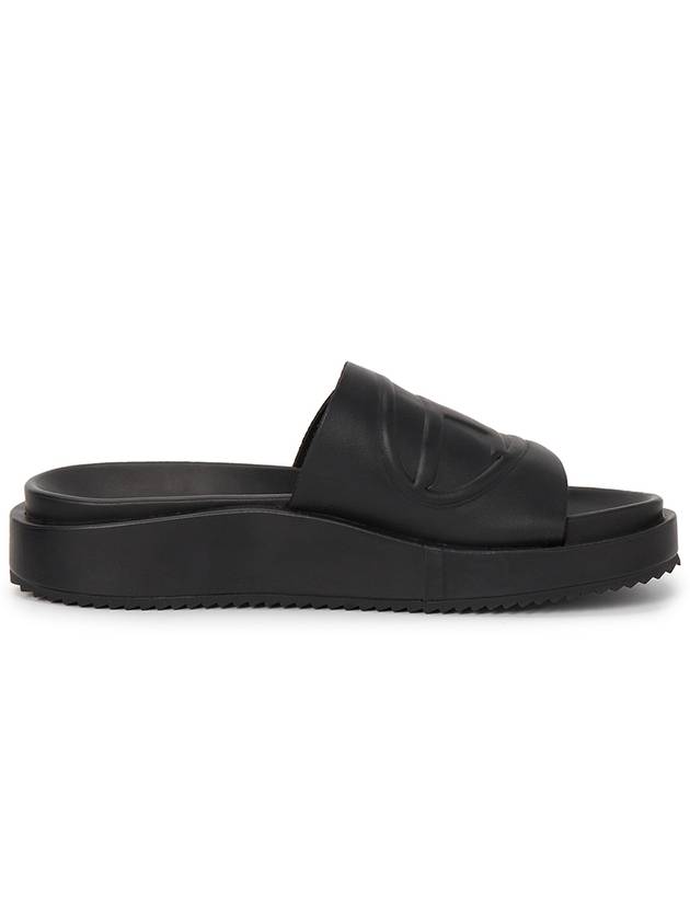 Oval D Logo Slippers Black - DIESEL - BALAAN 5