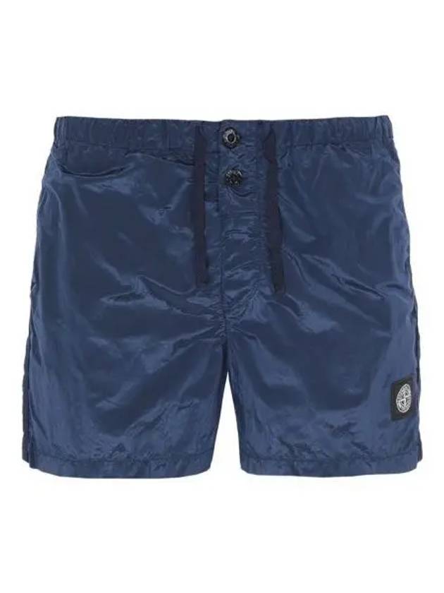 Men's Nylon Metal Swim Shorts Navy - STONE ISLAND - BALAAN 2