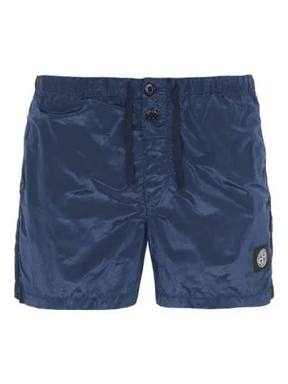 Men's Nylon Metal Swim Shorts Navy - STONE ISLAND - BALAAN 2