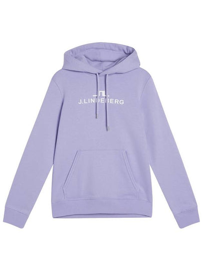 Alpha Logo Print Hoodie Sweet Lavender - J.LINDEBERG - BALAAN 2