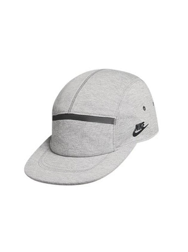 Fly Unstructured Flat Bill Tech Fleece Snapback Dark Grey Heather - NIKE - BALAAN 1