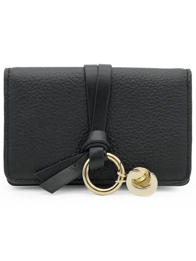 Alphabet Charm Flap Card Wallet Black - CHLOE - BALAAN 3