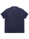 Men's CHUNKY Monogram motif cotton Polo Shirt navy - BURBERRY - BALAAN 3