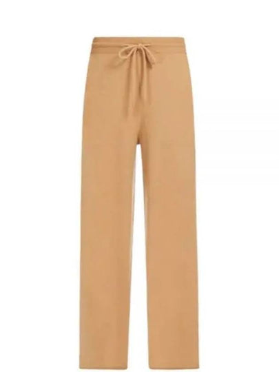 Parole Drawstring Wool Cashmere Wide Pants Camel - MAX MARA - BALAAN 2