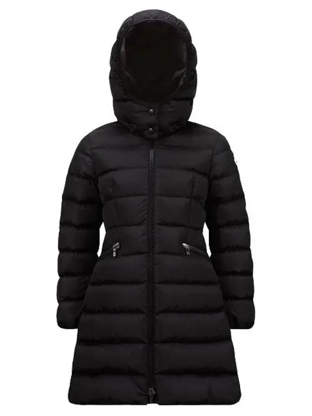 Kids Girls Charpal Long Padded Jacket Black 1C50210 54155 999 8A 10A - MONCLER - BALAAN 1