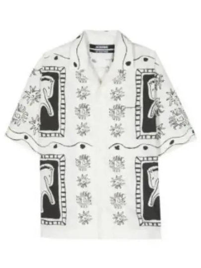 Allover Print Bowling Cotton Short Sleeve Shirt White Black - JACQUEMUS - BALAAN 2