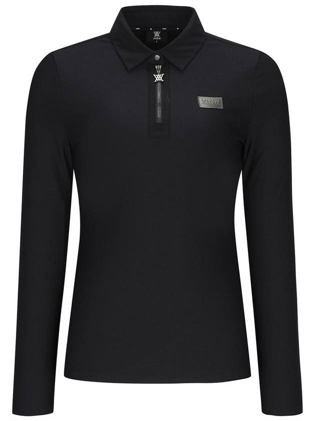 Official W WOVEN MIXED COLLAR L TS BK - ANEWGOLF - BALAAN 1