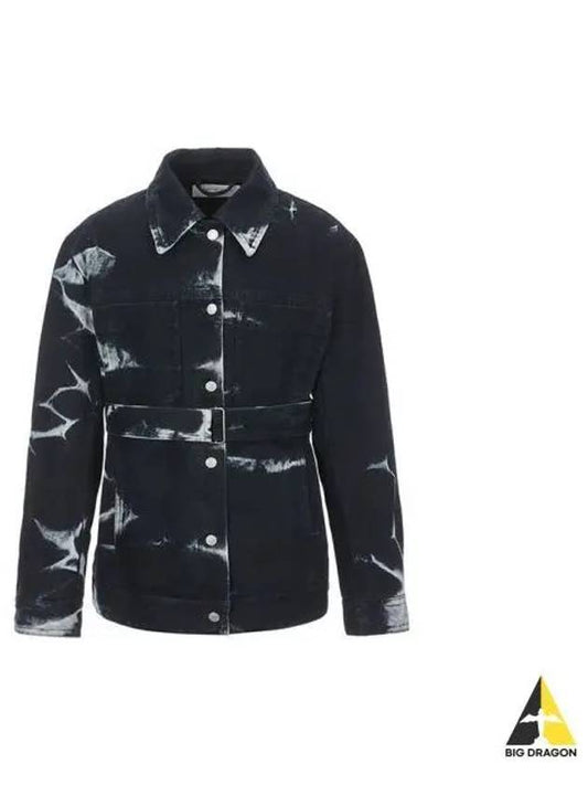 Dries Van Noten Bleached Denim Shirt Black 0105105430 - DRIES VAN NOTEN - BALAAN 1