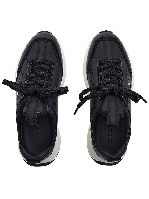 Women's Deven Leather Low Top Sneakers Black - BALLY - BALAAN 7