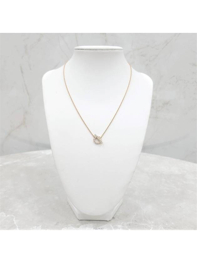 Lux You Finesse Necklace 18K Rose Gold Diamond - HERMES - BALAAN 1