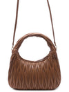 Wander Materasse Nappa Leather Shoulder Bag Brown - MIU MIU - BALAAN 5