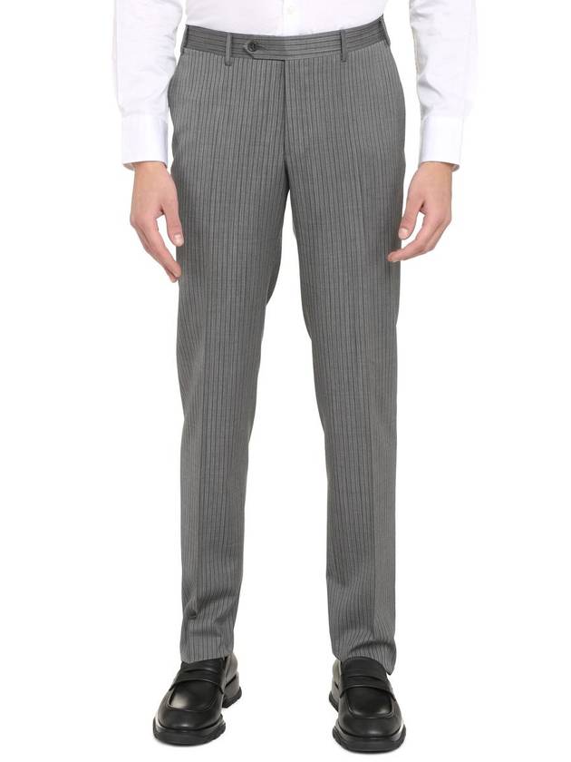 Canali Tailored Wool Trousers - CANALI - BALAAN 3