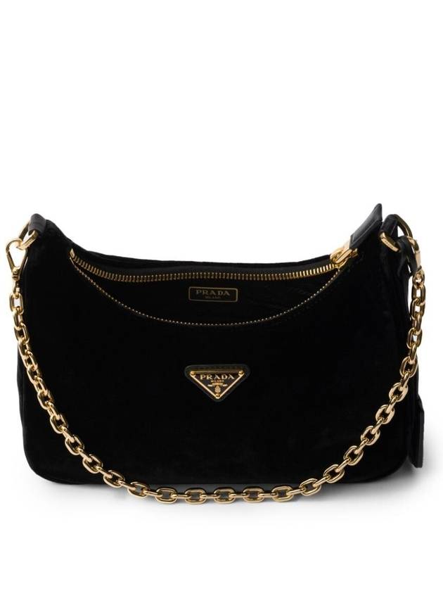 Re Edition Velvet Mini Bag Black - PRADA - BALAAN 4