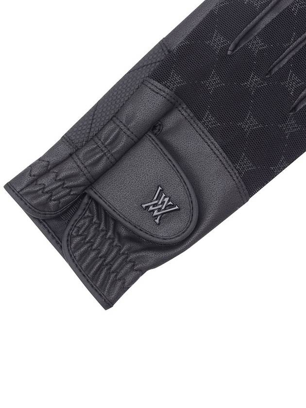 W MONOGRAM SEETHROUGH GLOVE PAIR BK - ANEWGOLF - BALAAN 6