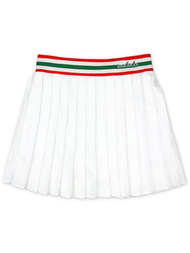 WAIST COLORED MESH SKIRT color line mesh skirtWHITE - MONBIRDIE GOLF - BALAAN 2