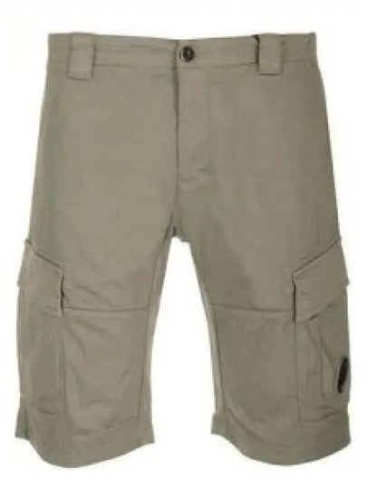 Stretch Satin Cargo Shorts Green - CP COMPANY - BALAAN 2