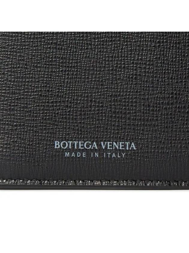 Logo Leather Half Wallet Black - BOTTEGA VENETA - BALAAN 3