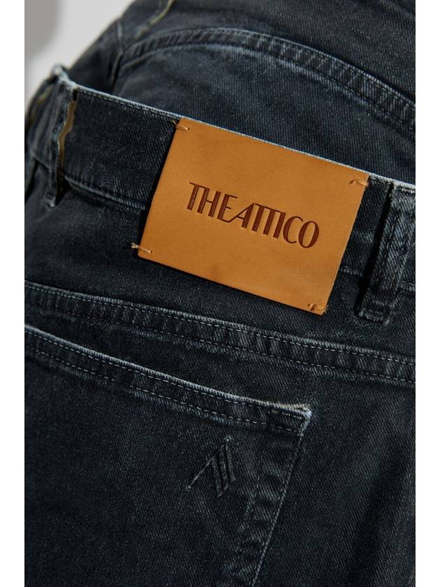 The Attico Waxed Wide-leg Jeans, Women's, Grey - THE ATTICO - BALAAN 5