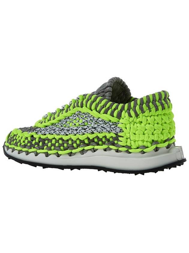 Crochet Low Top Sneakers Green - VALENTINO - BALAAN 4