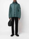 Room Woven Chamber Recycled Nylon Down Padding Hooded Jacket Green - STONE ISLAND - BALAAN 7