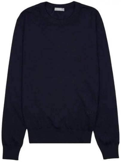 CD Icon Signature Cashmere Jersey Knit Top Navy - DIOR - BALAAN 2