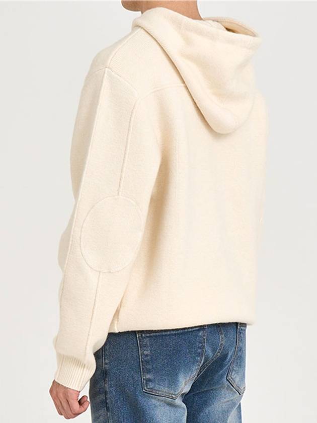 Overfit hood knit IVORY - BLACKBROWN - BALAAN 4