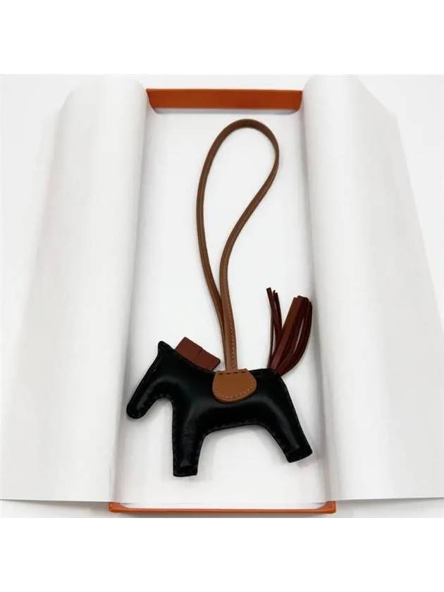 Rodeo PM Charm Key Holder Milo Noir Sienne Gold - HERMES - BALAAN 3