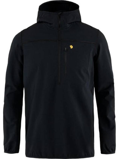 Men's Bergtagen Stretch Half Zip Jacket Black - FJALL RAVEN - BALAAN 1