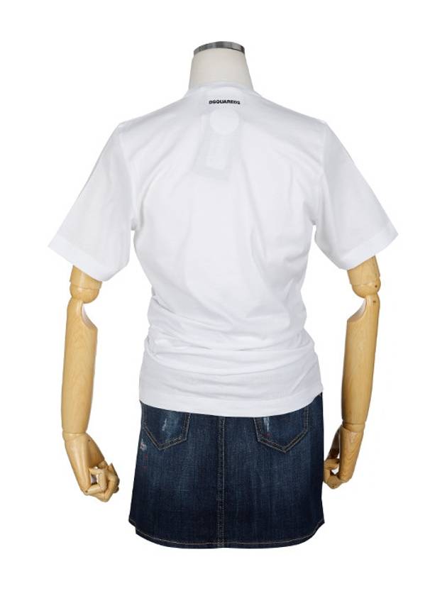 Bad News Scout Printing Short Sleeve T-Shirt White - DSQUARED2 - BALAAN 4