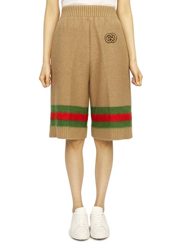 Interlocking GG Logo Shorts Camel - GUCCI - BALAAN 2