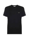 Crew Neck Pima Cotton Jersey Short Sleeve T-Shirt Black - LACOSTE - BALAAN 2