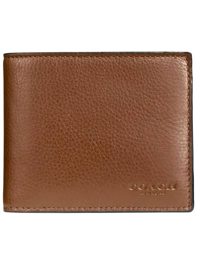 Compact ID Sports Calf Leather Bicycle Wallet Brown - COACH - BALAAN 1