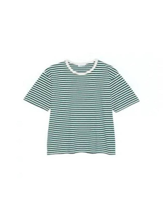 NANAMI AmiCA 24 COOLMAX Stripe Jersey Tee SUHS425 GN T shirt - NANAMICA - BALAAN 1