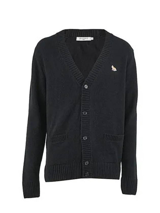 Baby Fox Patch Cosy Cardigan Black - MAISON KITSUNE - BALAAN 2