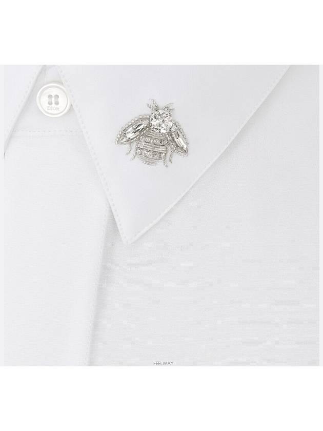 Bee Jewel Long Sleeve Shirt White - DIOR - BALAAN 3