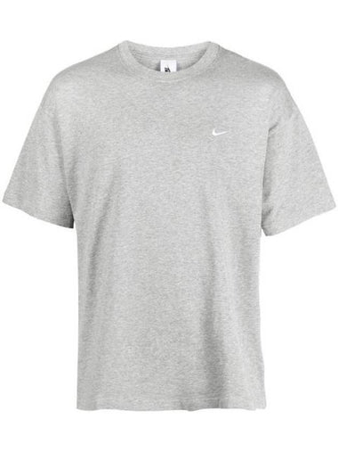 Solo Swoosh Short Sleeve T-Shirt Dark Grey Heather White - NIKE - BALAAN 1