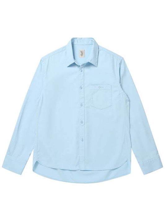 24SS Men's Oxford Shirt Sky Blue SWDQPOSH03SL - SOLEW - BALAAN 1