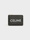 Triomphe Canvas Coin Card Wallet Black - CELINE - BALAAN 2