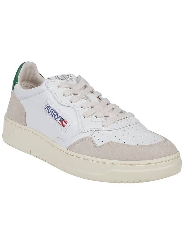 Men's Medalist Leather Low Top Sneakers Green Tab - AUTRY - BALAAN 3