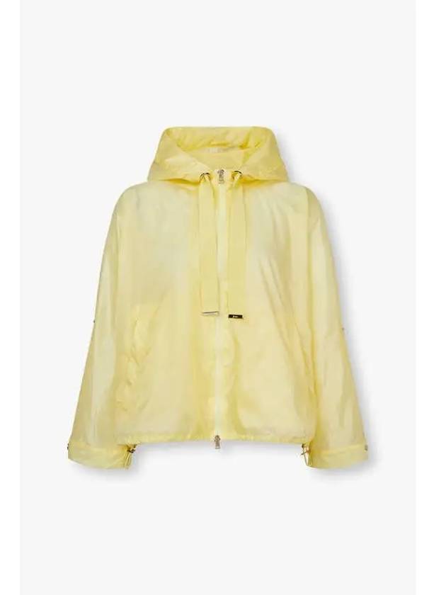 Women s Hooded Easy Wide Jacket Yellow - HERNO - BALAAN 1