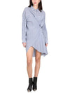 Seen Stripe Cotton Shirt Midi Dress Blue - ISABEL MARANT - BALAAN 2