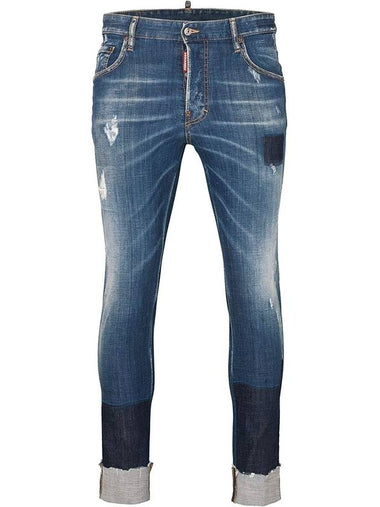 Men's Roll-Up Skater Fit Jeans Blue - DSQUARED2 - BALAAN 1