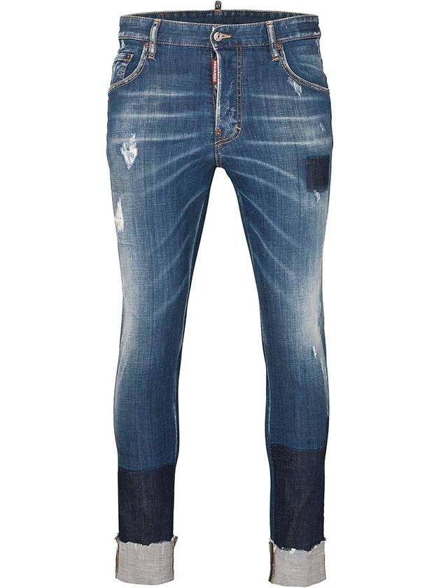 Men's Roll-Up Skater Fit Jeans Blue - DSQUARED2 - BALAAN 1