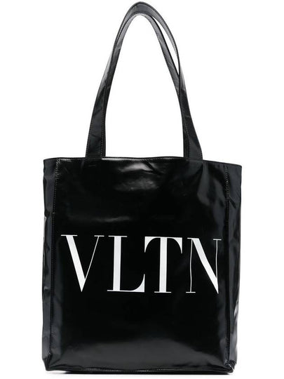 VLTN Printed Tote Bag Black - VALENTINO - BALAAN 2