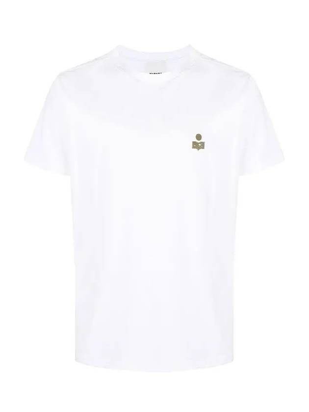 Zafferh Logo Cotton Short Sleeve T-Shirt White - ISABEL MARANT - BALAAN 3