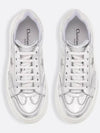 Dior Star Platform SneakersSilver Tone Crinkle Effect Lambskin White Calfskin KCK426SLM S46K - DIOR - BALAAN 1