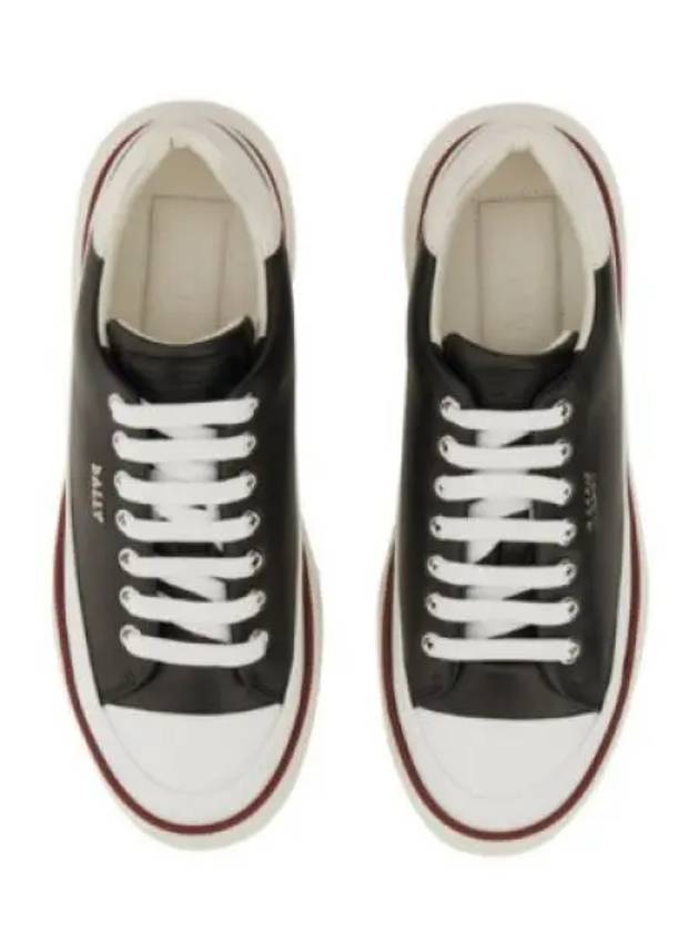 Women's Maily Lace-Up Low Top Sneakers Black - BALLY - BALAAN 2