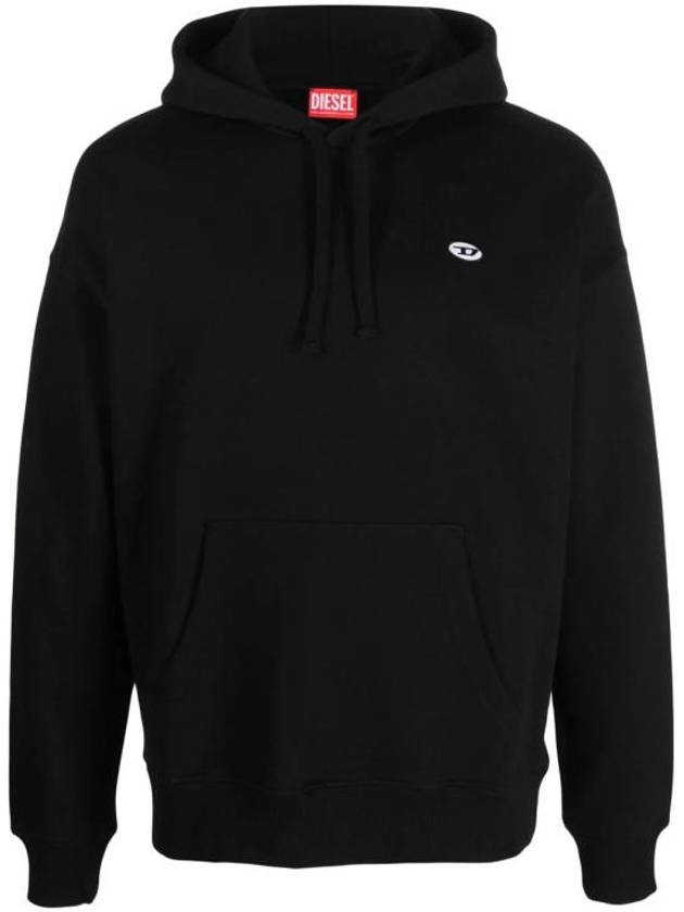 S Rob Doval PJ Oval D Patch Hoodie Black - DIESEL - BALAAN 2